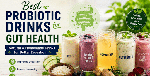 Best Probiotic Drinks for Gut Health: Natural & Homemade Drinks for Better Digestion Best Probiotic Drinks for Gut Health