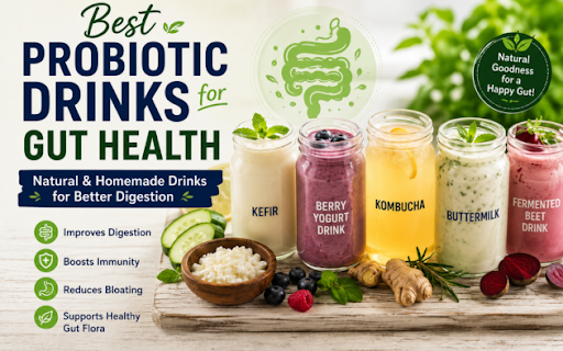 Best Probiotic Drinks for Gut Health: Natural & Homemade Drinks for Better Digestion Best Probiotic Drinks for Gut Health