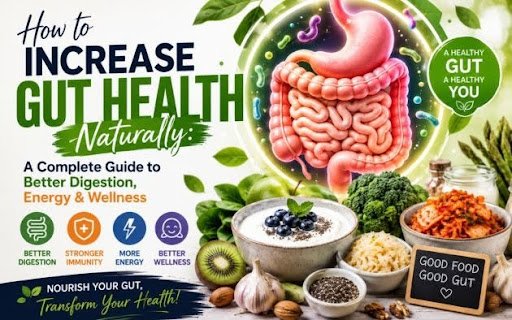 How to Increase Gut Health Naturally: A Complete Guide to Better Digestion, Energy & Wellness How to increase gut health naturally